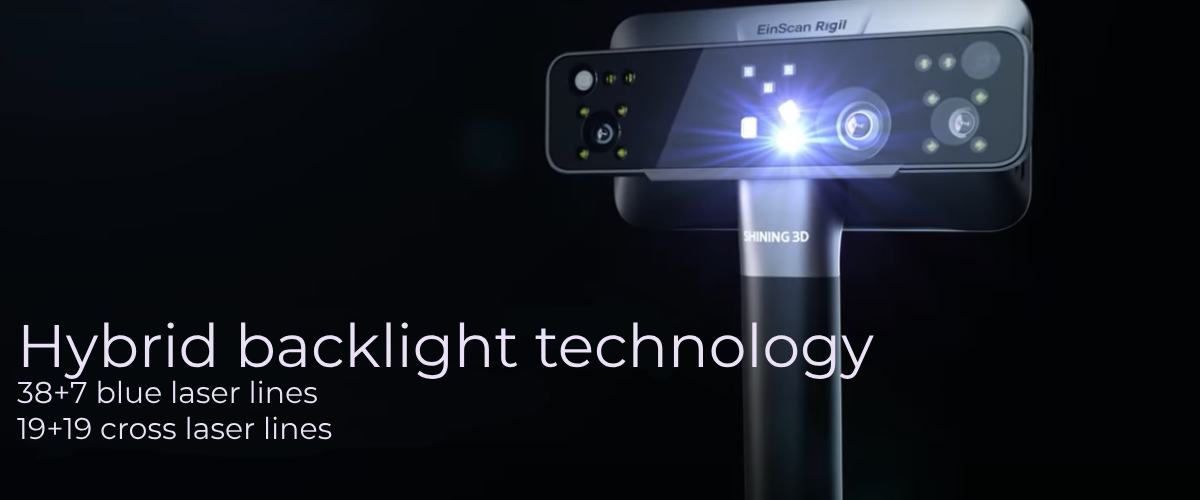 Wireless 3D scanner EinScan Rigi, hybrid light source