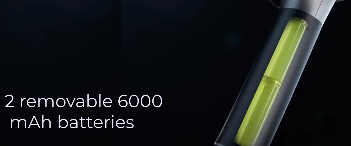 2 interchangeable batteries for continuous scanning
