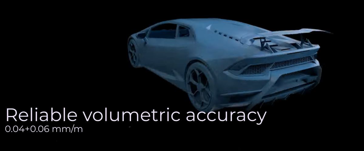 High volumetric scanning accuracy