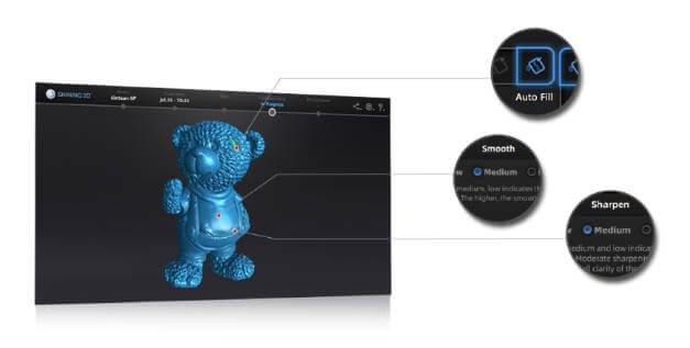 Досягайте стабільних та надійних 3D-сканів високої чіткості Демонстрація стабільних та надійних даних 3D-сканування, отриманих EinScan SP V2, що забезпечує результати високої чіткості.