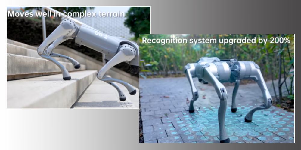 Максимальна висота сходинки для подолання роботом-собакою 16 см