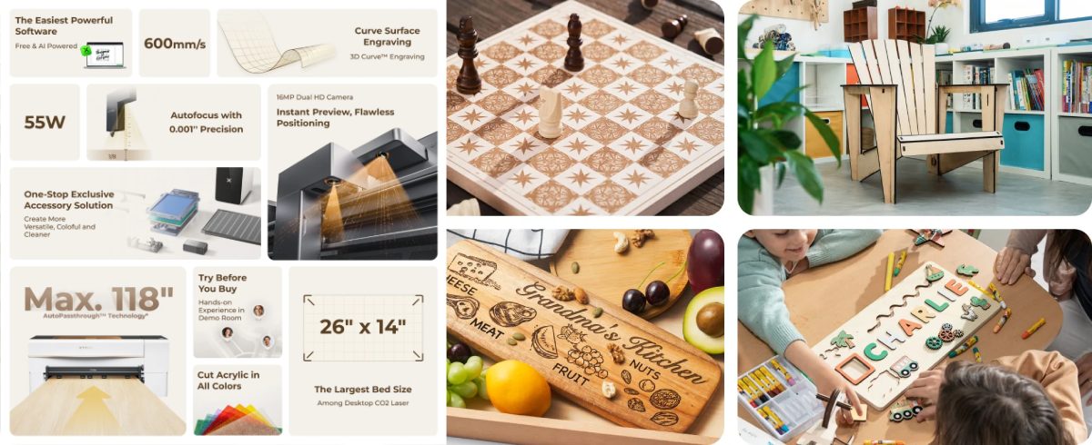 xTool P2S All-in-One Bundle: можливості