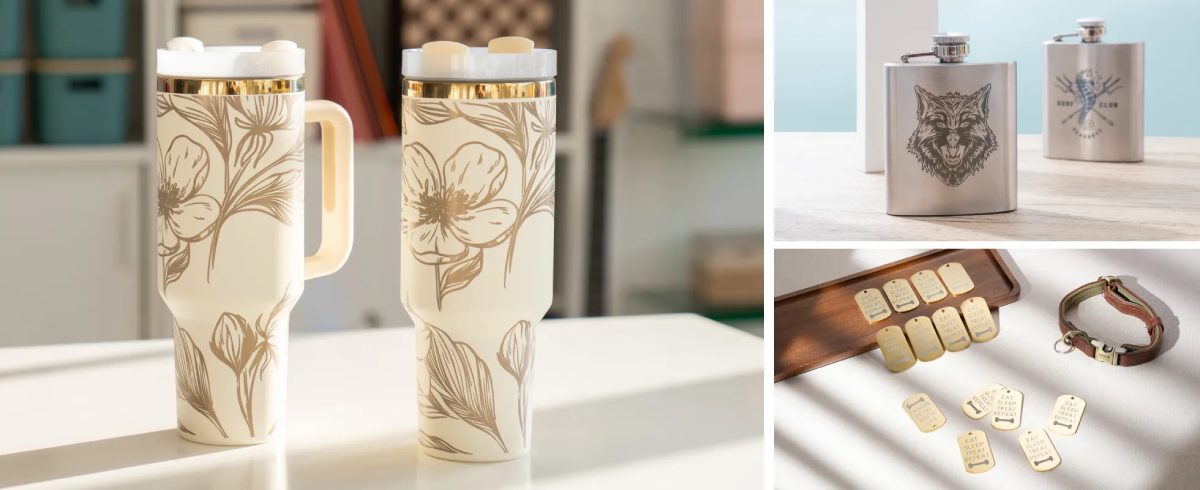 Гравіювання на циліндричних виробах xTool S1