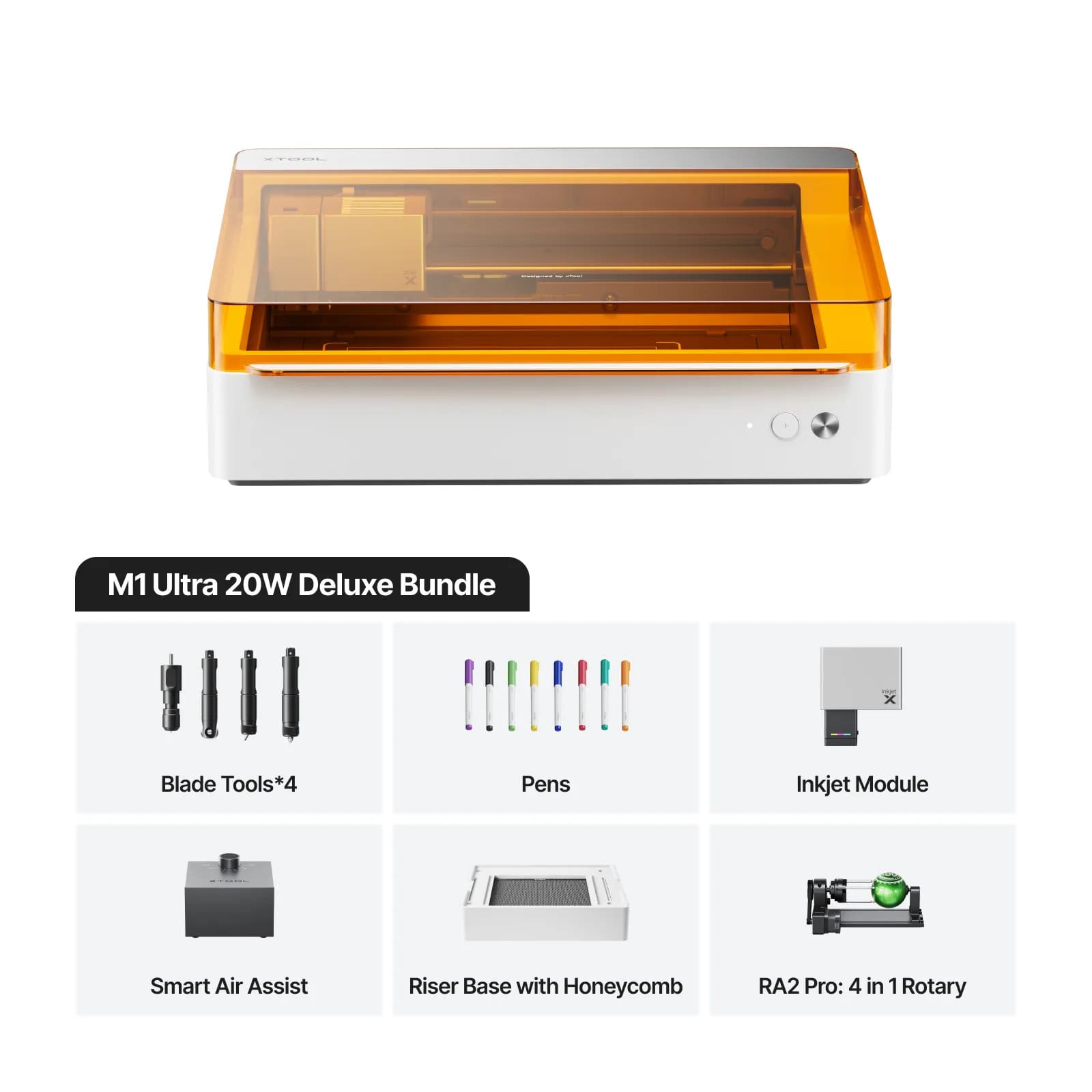 Комплект xTool M1 Ultra 20W Deluxe включає