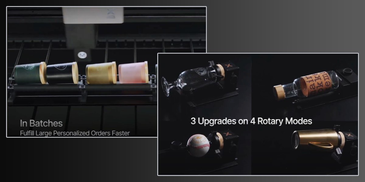 Engraving on cylinders and spheres using the xTool RA3 attachment