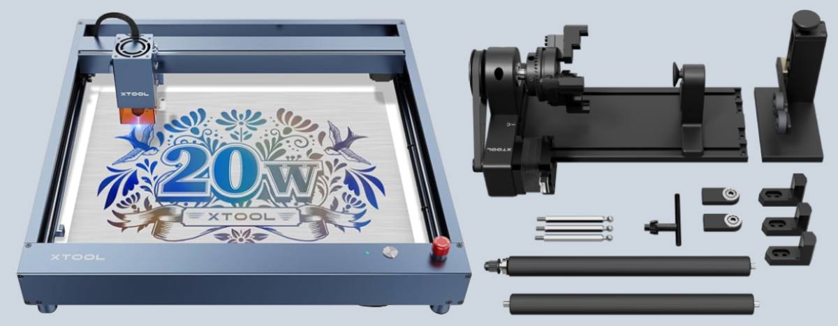 xTool D1 Pro 20W RA2 Pro Kit – комплект для лазерного гравіювання