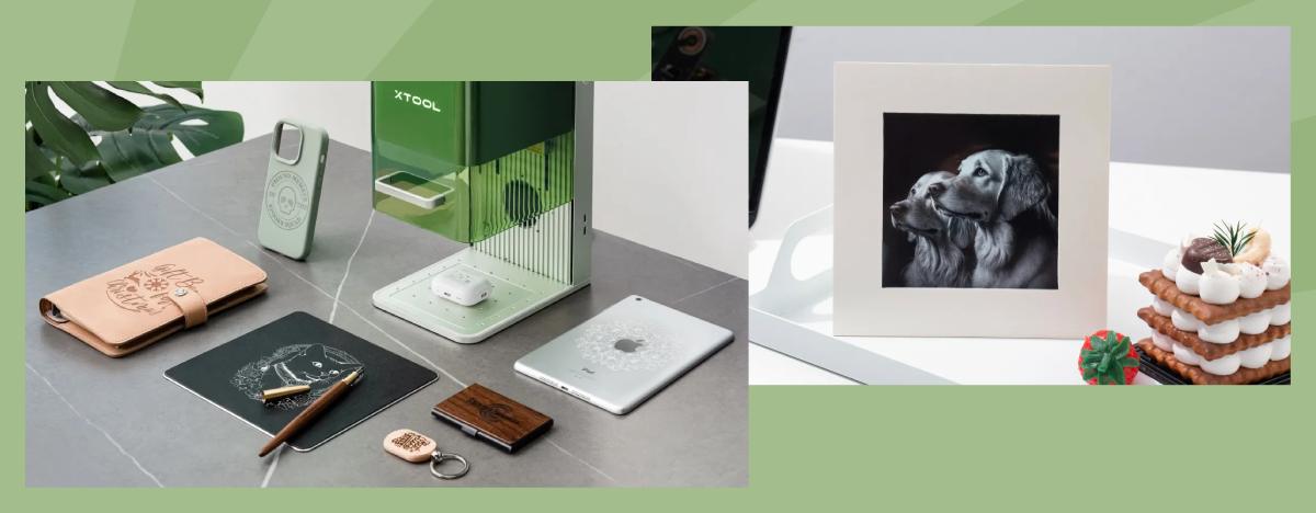xTool F1 Deluxe Bundle – engraving on different materials