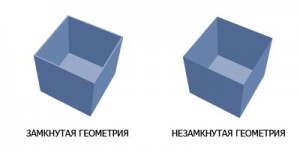 3D модели с замкнутой и незамкнутой геометрией 1