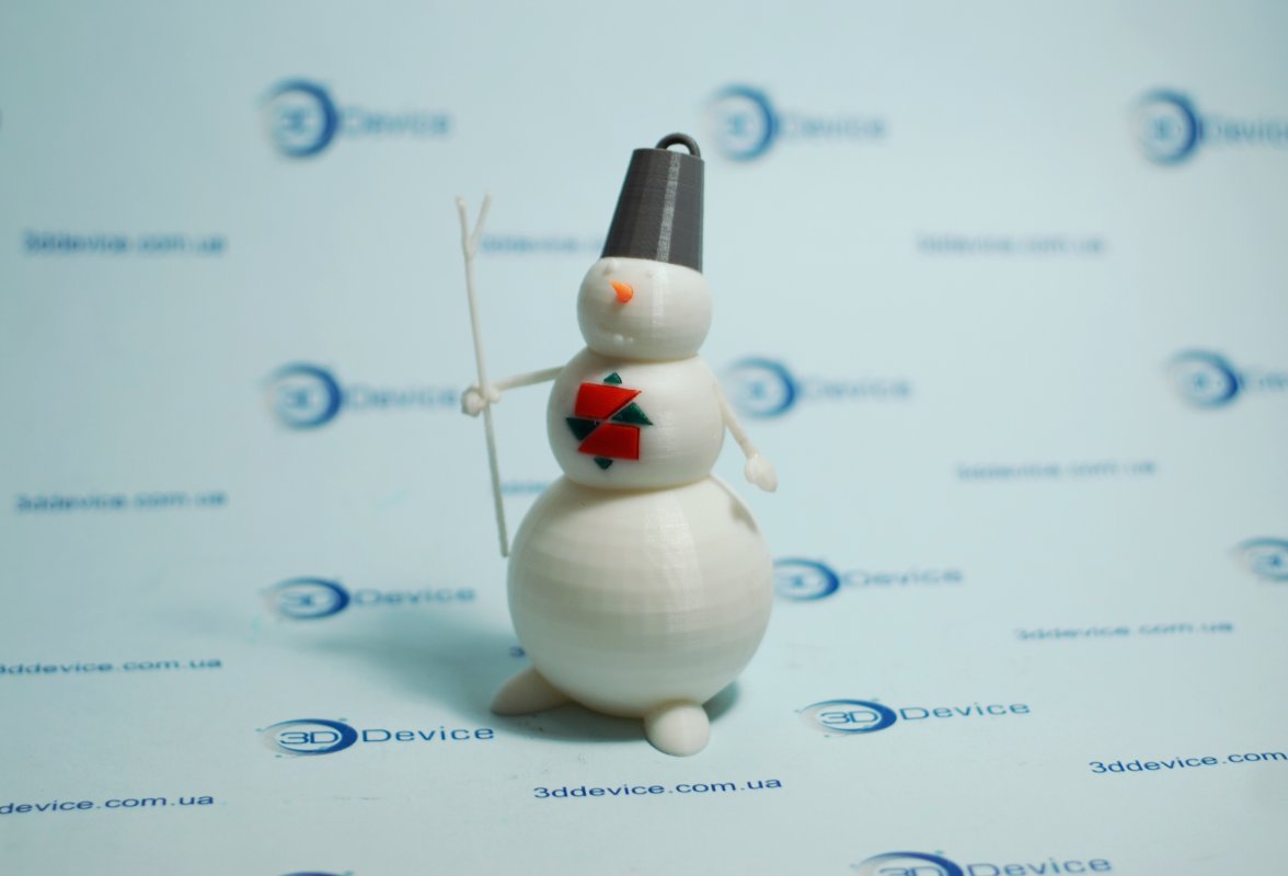 Снеговик на 3D принтере