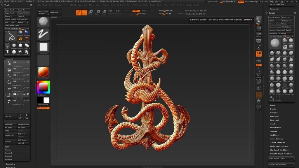 Краткий обзор программы ZBrush: основные функции и возможности
