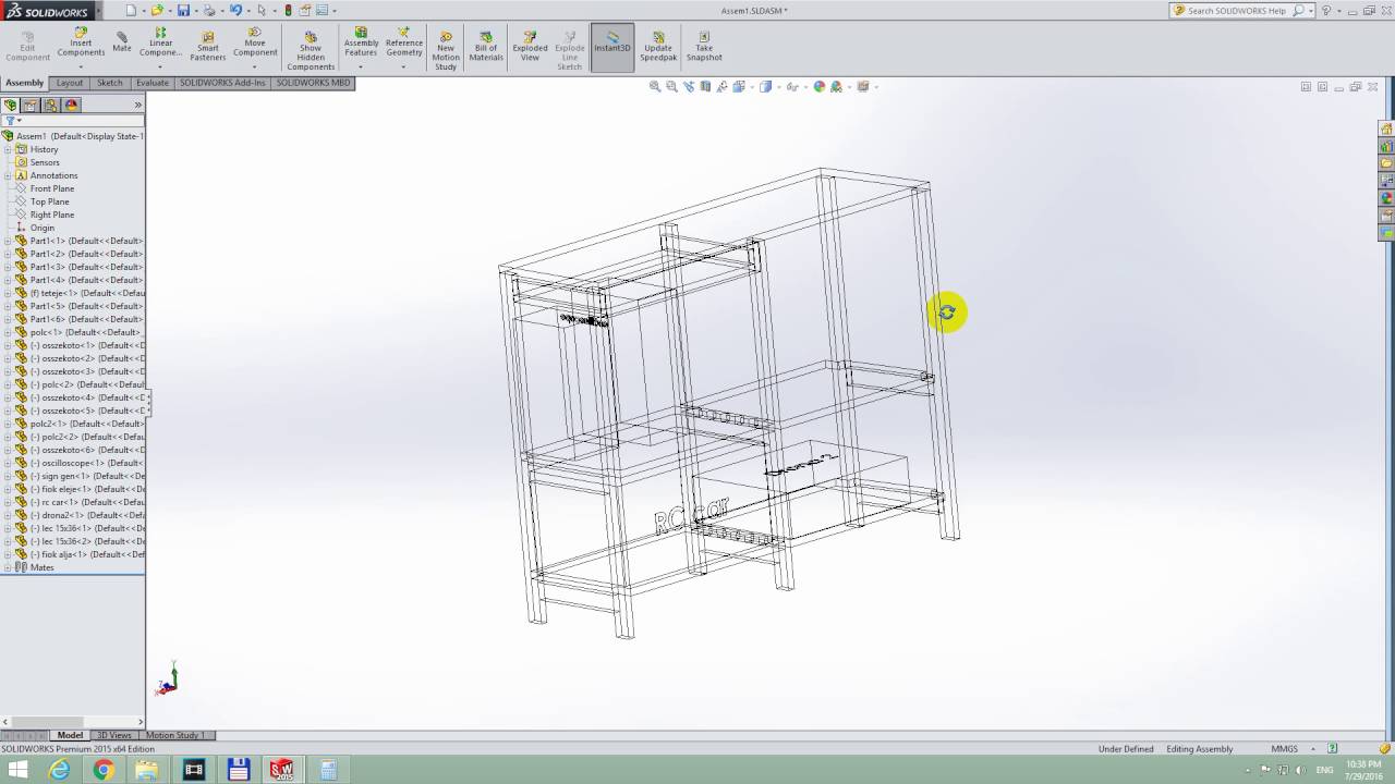 Обзор программы SolidWorks каркасное моделирование