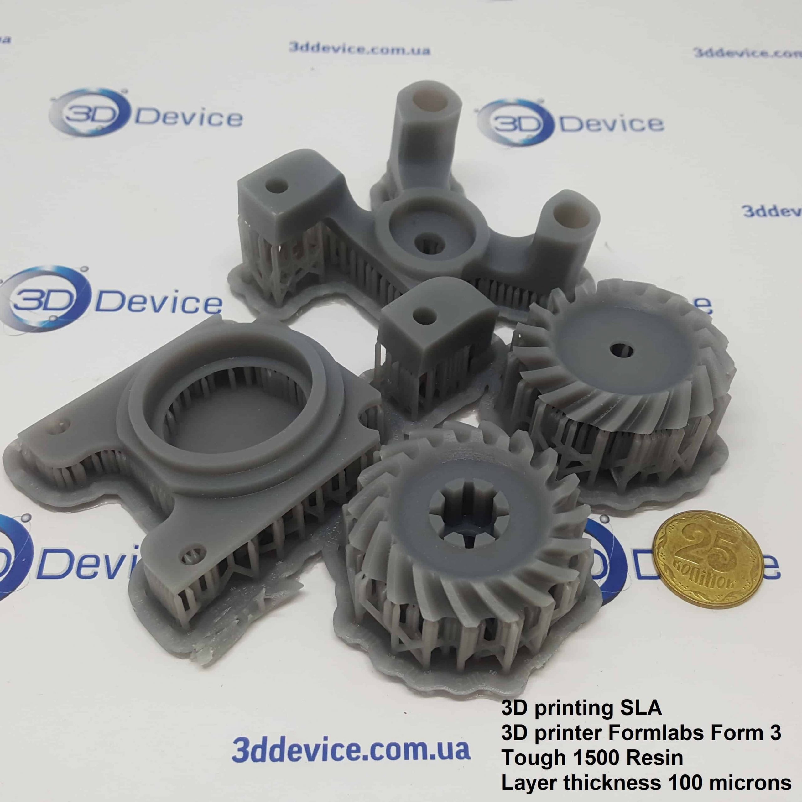 Formlabs Tough 1500 Resin beautiful 3D printed gear parts