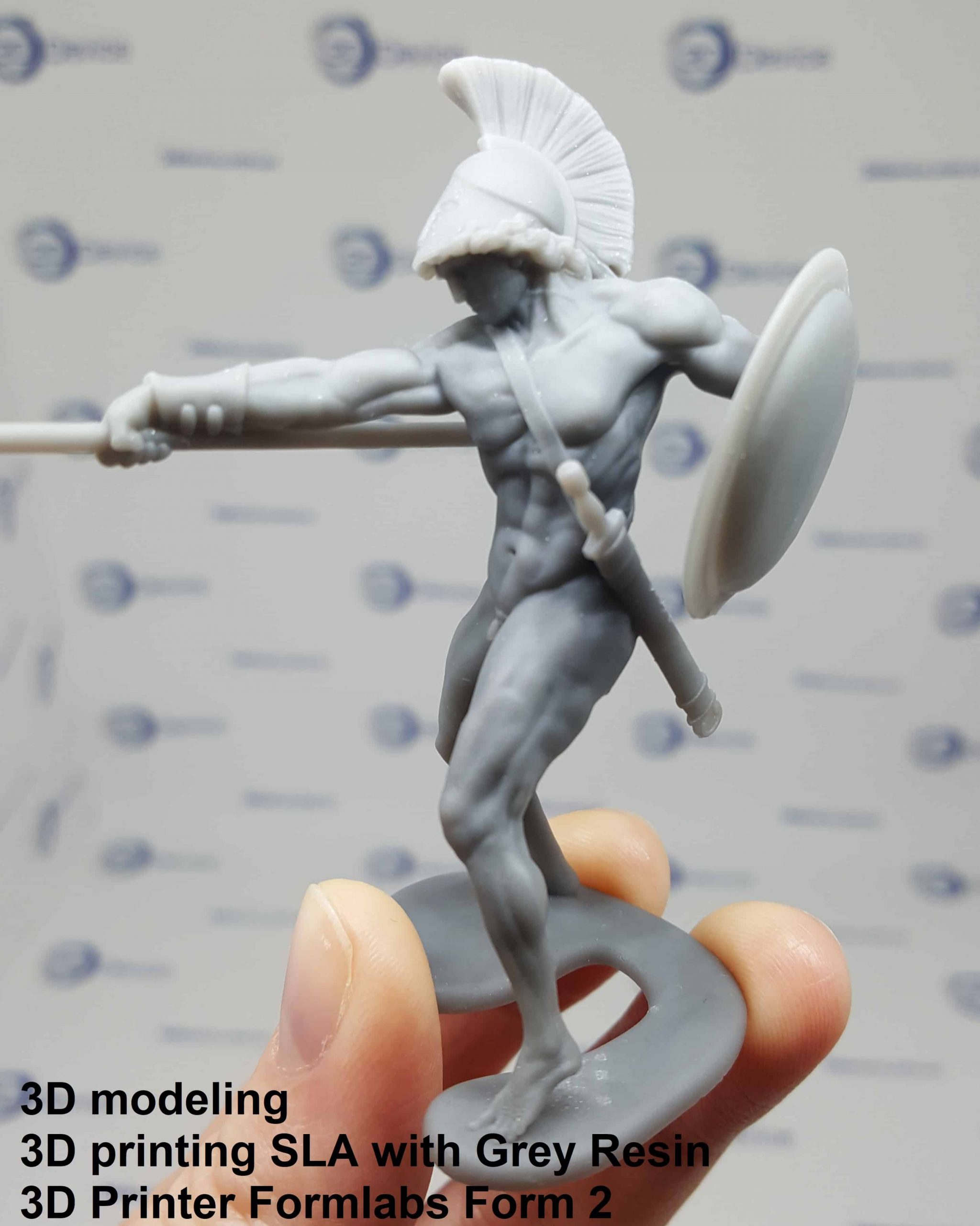 Warrior 3D printing SLA Formlabs Gray Resin layer thickness 25 microns