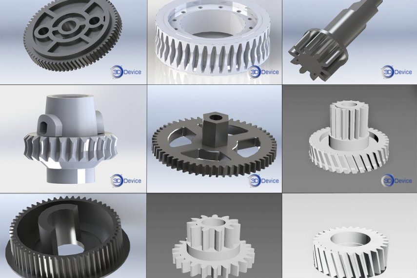 3д моделирование шестерни