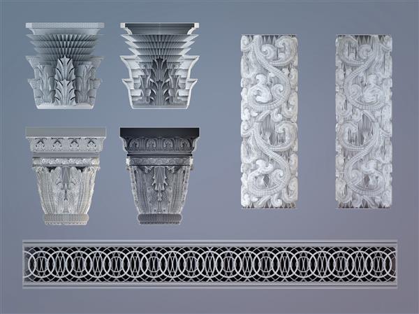 Украшение 3Д печатных колонн