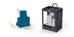 3D принтер CreatBot DЕ Plus область друку