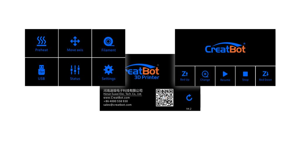 CreatBot D600 Pro screen