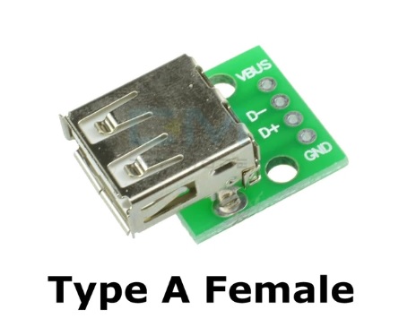 USB female на плате