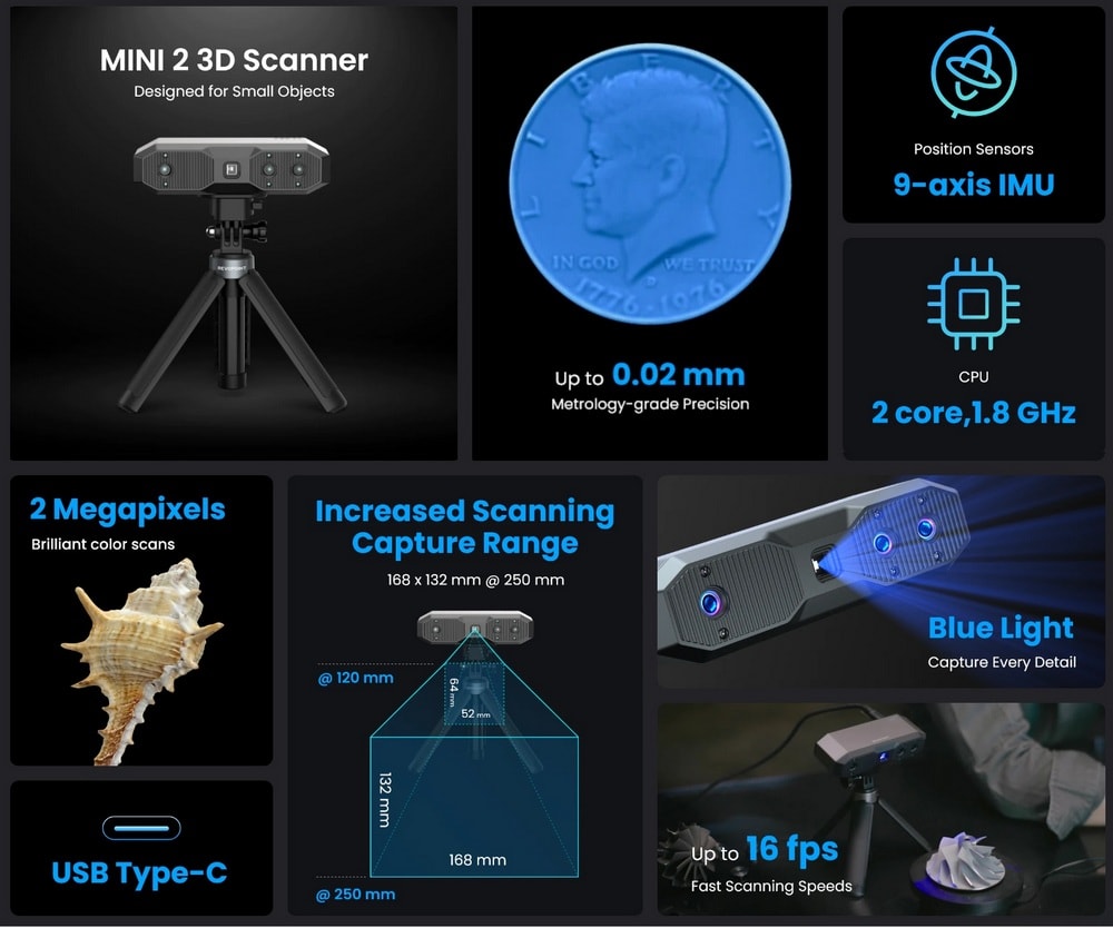 Купити 3D-сканер Revopoint Mini 2 в Україні