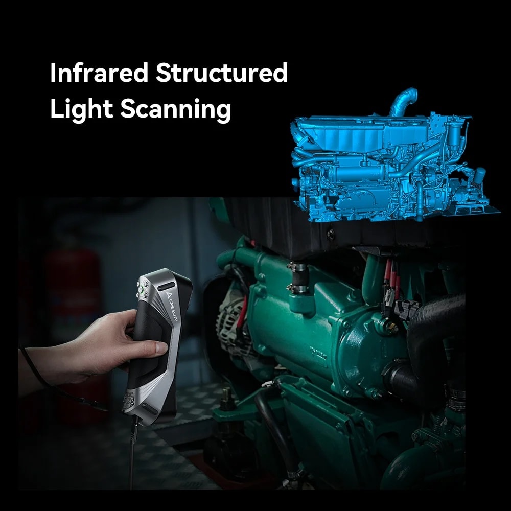 Scanning in infrared structured light mode