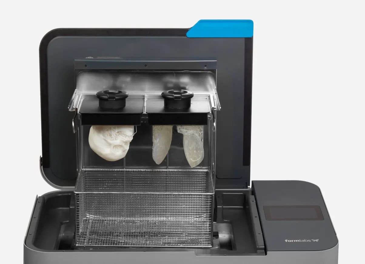 Form Wash L with all of its Formlabs SLA 3D printers