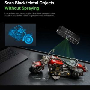 Creality CR-scan Otter Scans black and metal objects